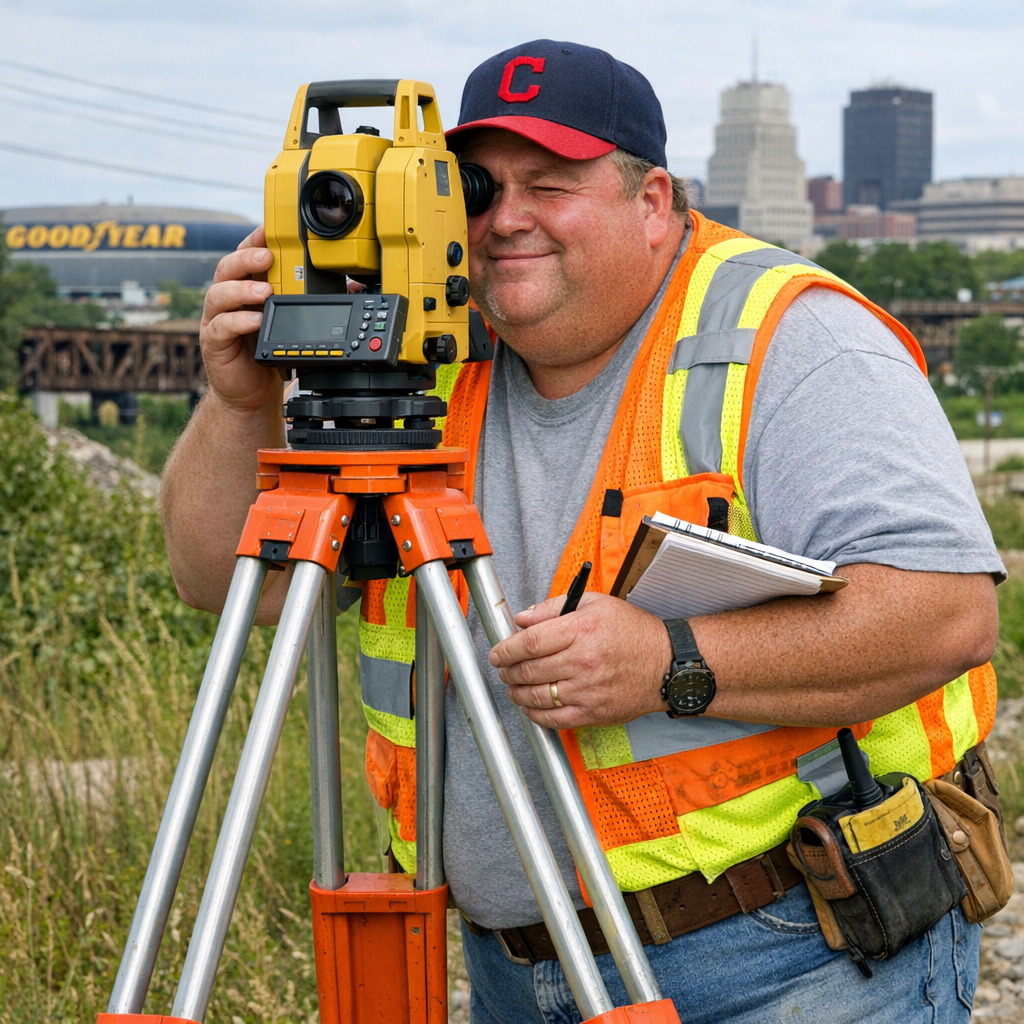 Surveyor with field equipment